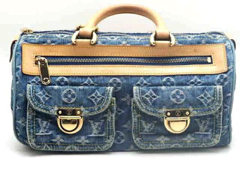 LOUIS VUITTON Neo Speedy Handbag Monogram Denim